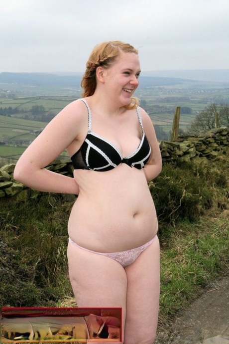 Sexy MILF Bhala Sada shows off her chubby body in an outdoor striptease